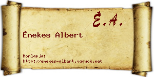 Énekes Albert névjegykártya