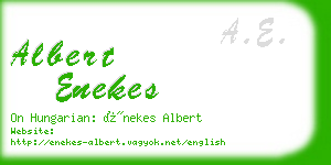 albert enekes business card